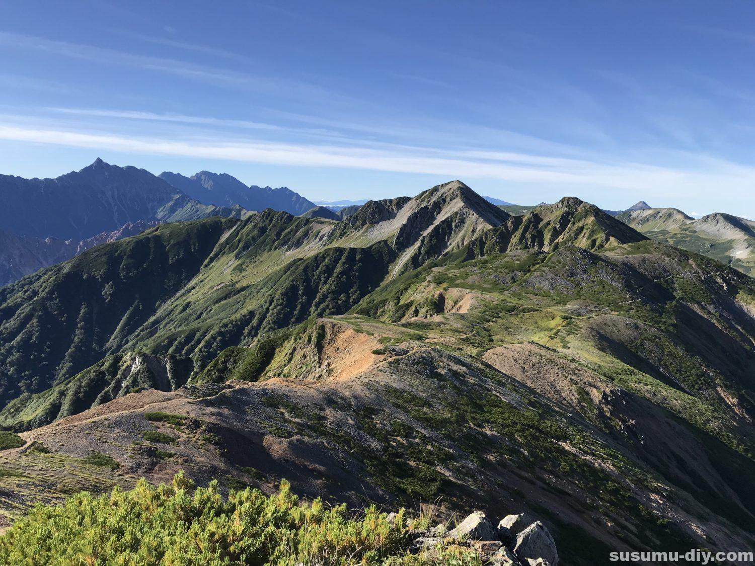 北アルプス２泊３日テント泊縦走登山 ｄａｙ２ １ 三俣山荘 鷲羽岳 水晶岳 すすむ Susumu Diy