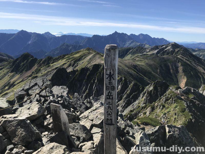 北アルプス 水晶岳 鷲羽岳 双六岳 穂高岳 穂高連峰 槍ヶ岳 富士山 テント泊 テント泊縦走 縦走 登山 山登り 夏山